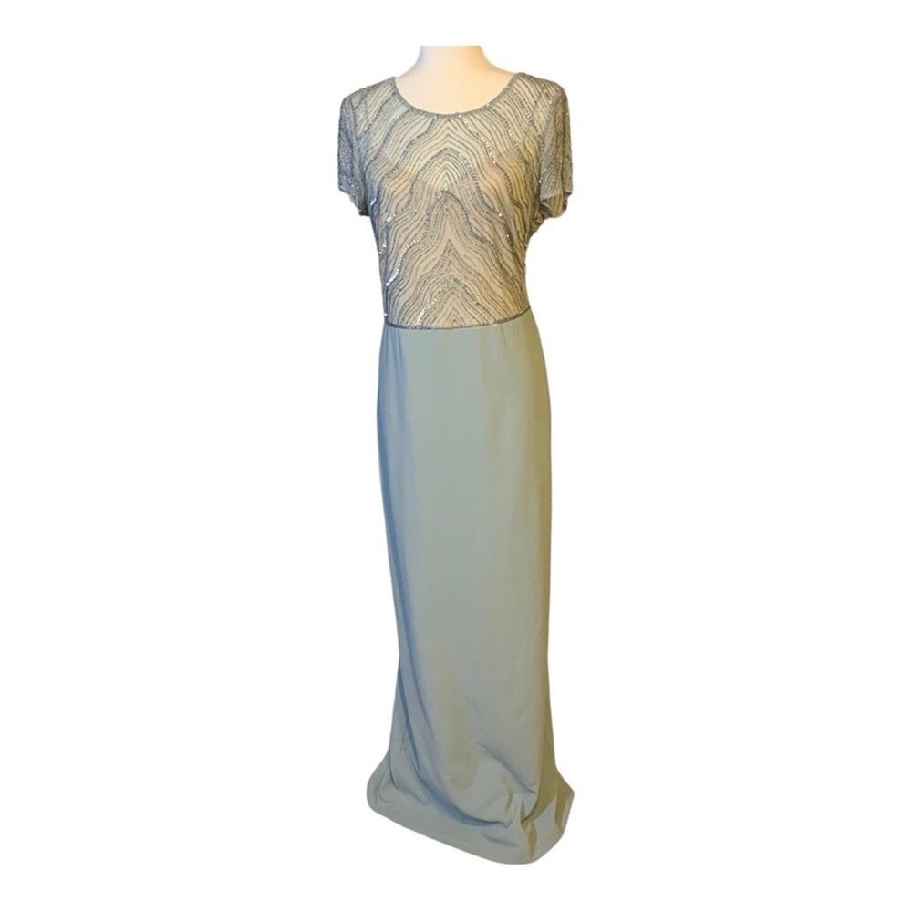 NWT Adrianna Papell Embellished Beaded Gown Size 16 Bin 6